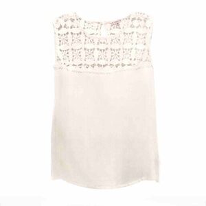 Nanette Lepore White Lace Cutout Tank Top Sleeveless Shell Blouse Size 1X